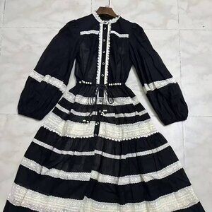 Zimmerman Long Sleeve Linen Dress